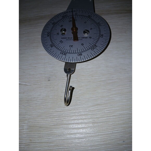 Sargent-Welch Scientific Co. 500 Grams 18 Ounces Hanging Spring Weight Scale USA - Picture 16 of 16